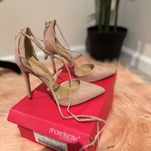 Ankle lace up pumps in size 8.5